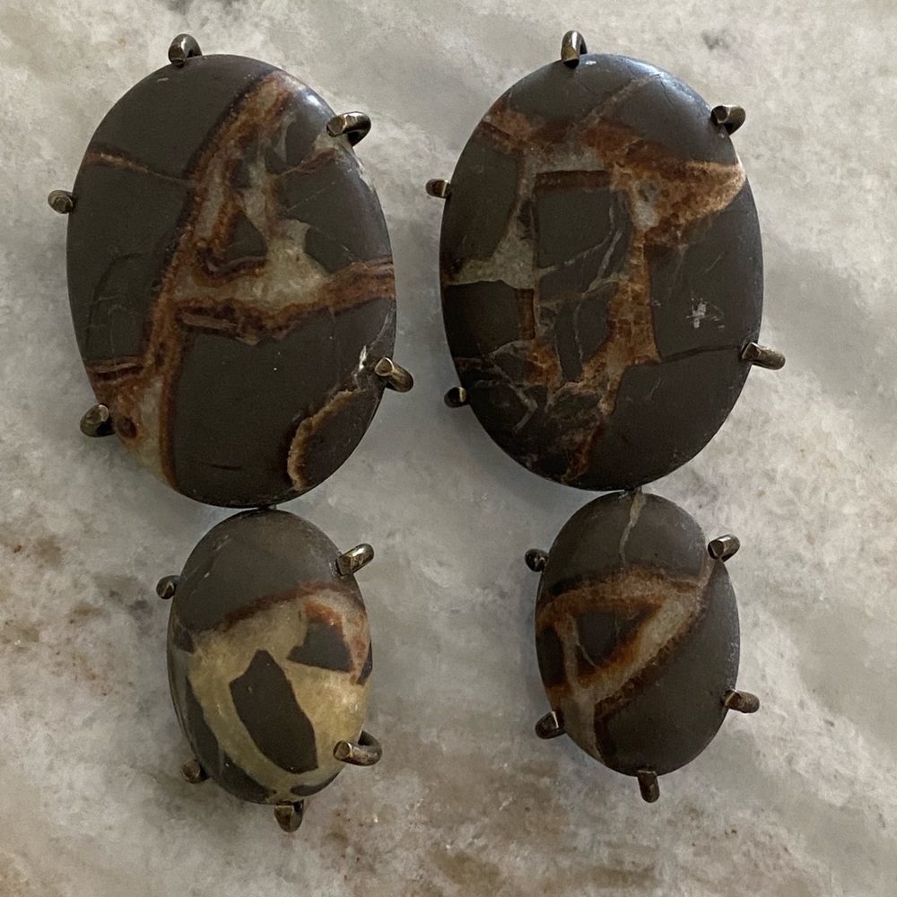 Kelly Wearstler Septarian Mineral Fossil Earrings